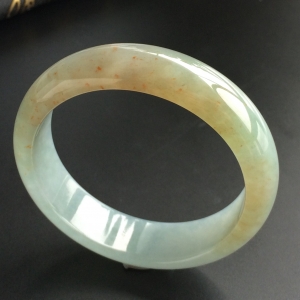(超值推荐)糯冰种晴水飘黄花手镯(57.1mm)