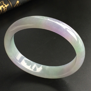 (超值推荐)糯冰种晴水紫罗兰贵妃镯(54.6mm-47.6mm)