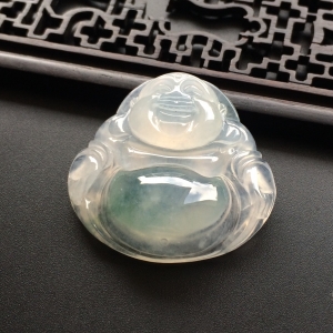 （超值推荐）冰种略飘花玉佛挂件