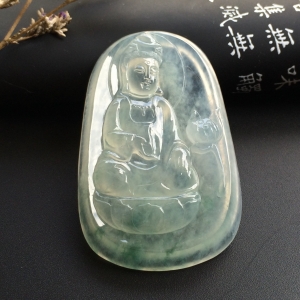 （超值推荐）冰种飘花观音挂件
