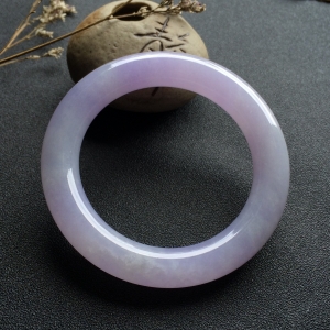 （超值推荐）糯冰种紫罗兰圆条手镯（57.2mm）