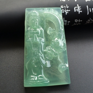 （超值推荐）冰种晴水降龙观音挂件