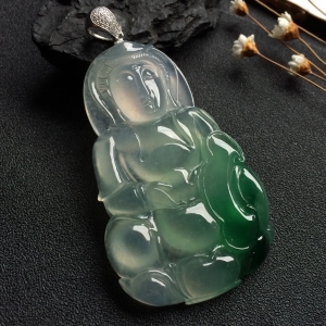 （超值推荐）冰种飘花观音挂件