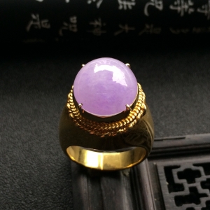 （超值推荐）糯冰种紫罗兰戒面