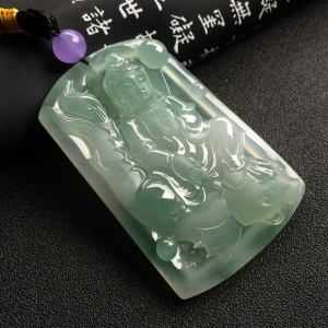 （超值推荐）冰种晴水鱼篮观音挂件