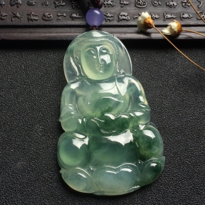 （超值推荐）冰种飘花观音挂件