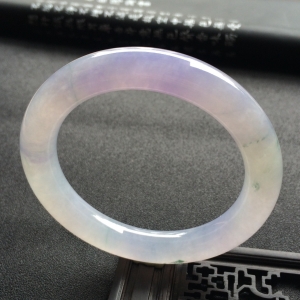 （超值推荐）冰种紫罗兰飘花圆条手镯（59.6mm）