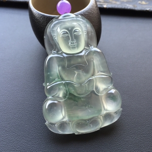 (超值推荐)冰种飘花观音挂件