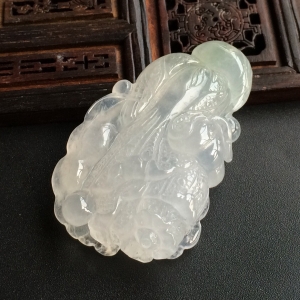 (超值推荐)冰种淡晴水白菜挂件