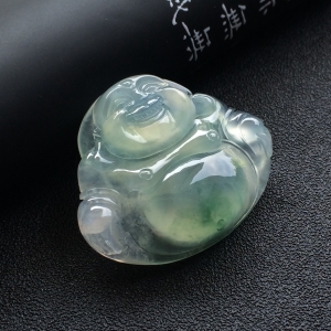 （超值推荐）冰种飘花玉佛挂件