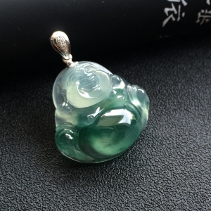 （超值推荐）冰种飘花玉佛挂件