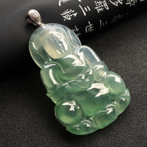 （超值推荐）冰种飘花观音挂件
