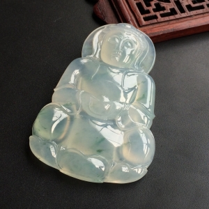 (超值推荐)冰种飘花观音挂件