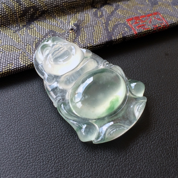(超值推荐)冰种飘花站佛挂件