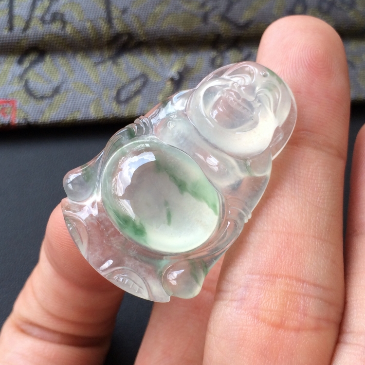 (超值推荐)冰种飘花站佛挂件