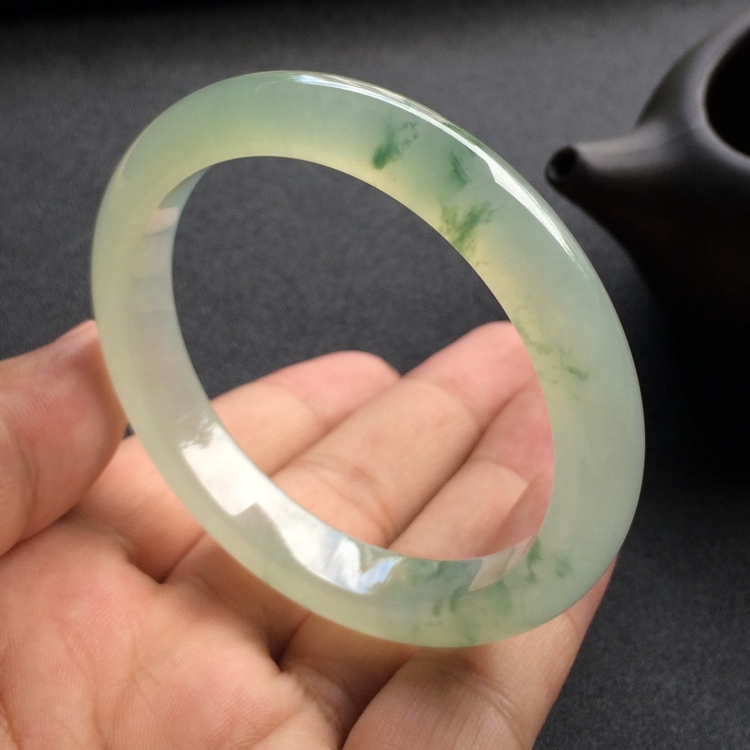 （超值推荐）冰种飘花手镯（55.5mm）