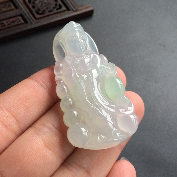 (超值推荐)冰种晴水观音挂件