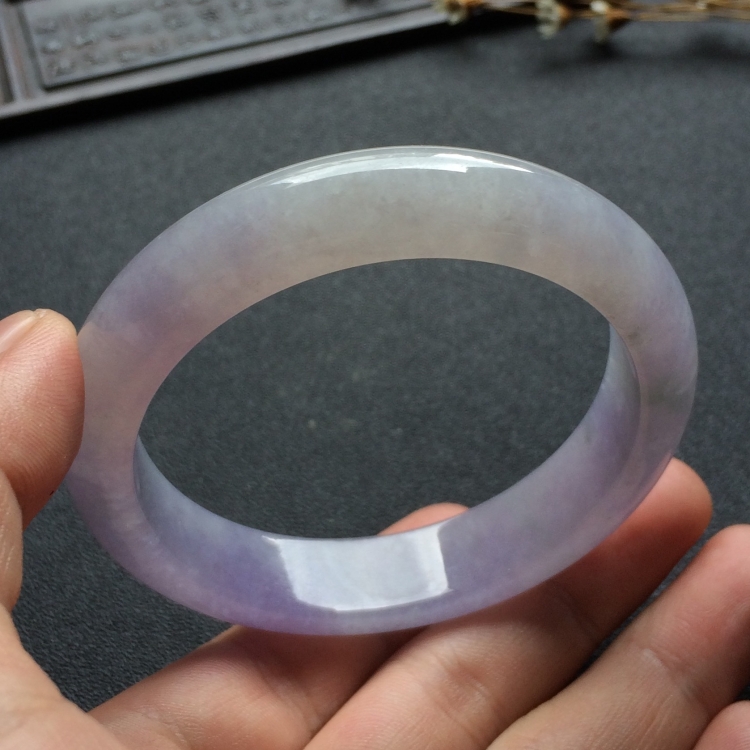 （超值推荐）糯冰种紫罗兰手镯（56.8mm）