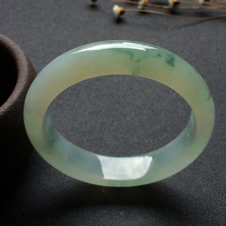 （超值推荐）冰种飘花手镯（56mm）