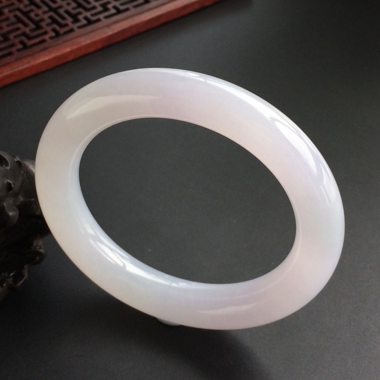 (超值推荐)糯冰种紫罗兰圆条手镯(57mm)