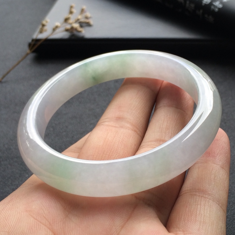 （超值推荐）糯冰种飘花手镯（58.2mm）