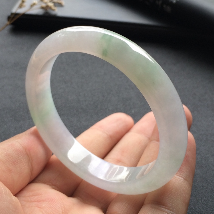（超值推荐）糯冰种飘花手镯（58.2mm）