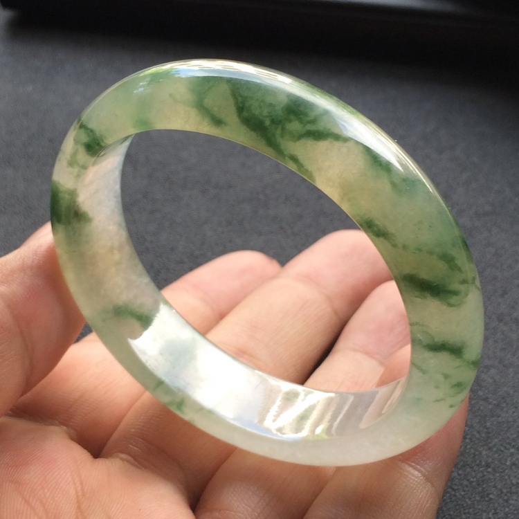 （超值推荐）冰种飘花贵妃镯（54.4mm-47.4mm）
