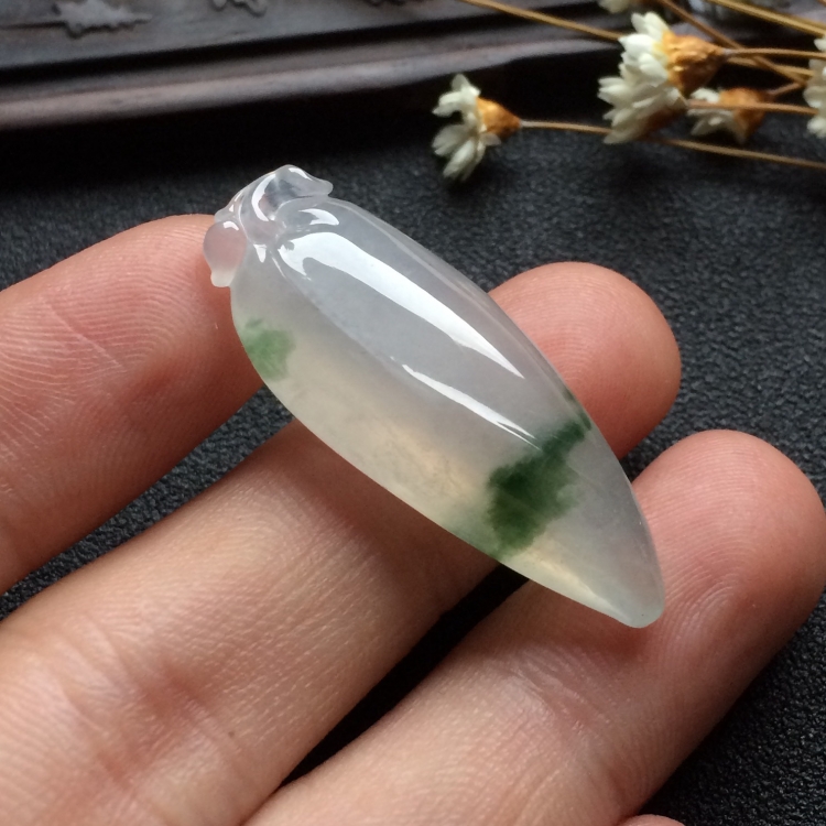 （超值推荐）冰种飘花福瓜挂件