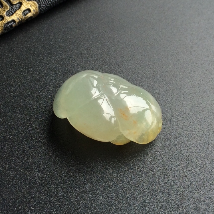 (超值推荐)糯冰种黄翡荷韵挂件