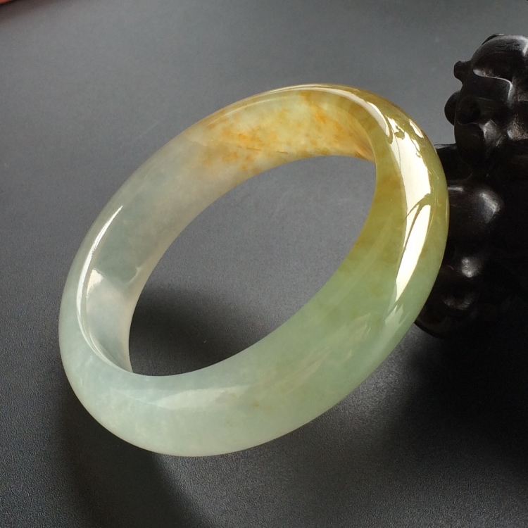 (超值推荐)冰种晴水黄翡贵妃镯(57.1mm-50mm)