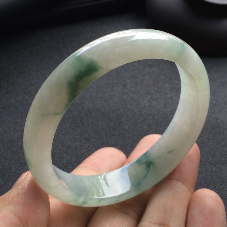 （超值推荐）糯冰种飘花手镯（57.3mm）