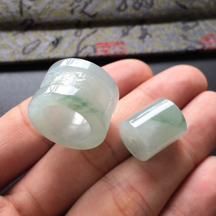 糯冰种飘花六字箴言路路通挂件
