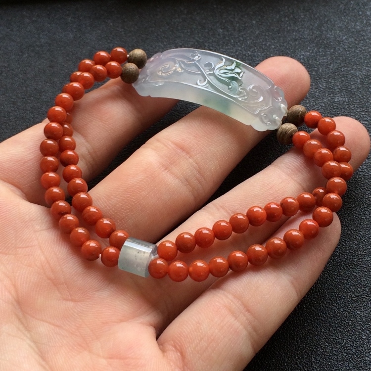 （超值推荐）冰种飘花玫瑰手链