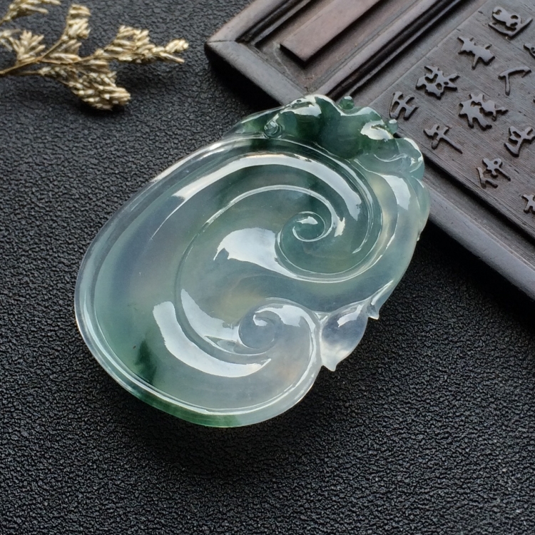 （超值推荐）冰种飘花如意挂件