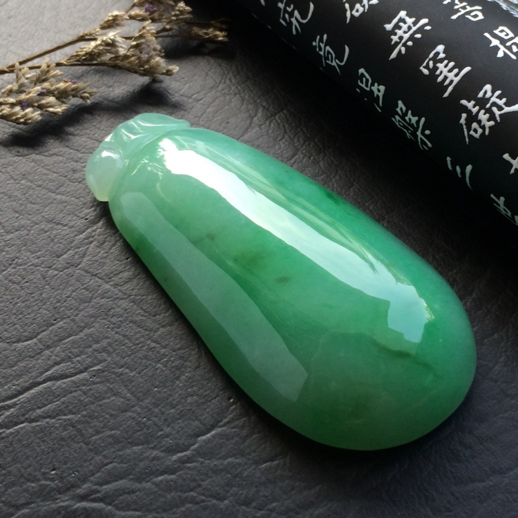 （超值推荐）糯冰种豆色福瓜挂件