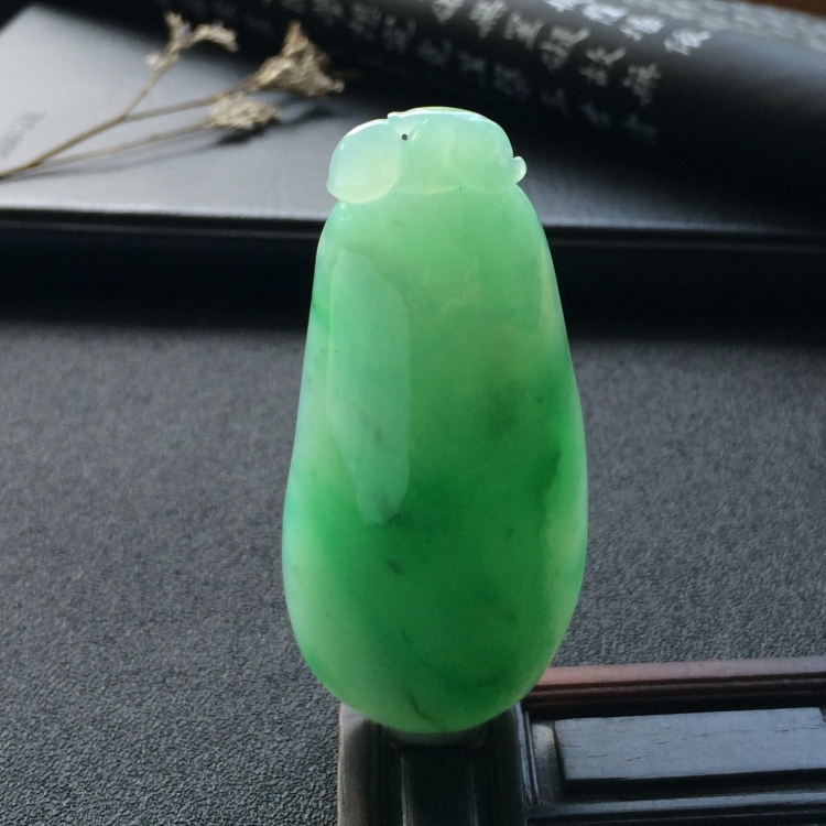 （超值推荐）糯冰种豆色福瓜挂件