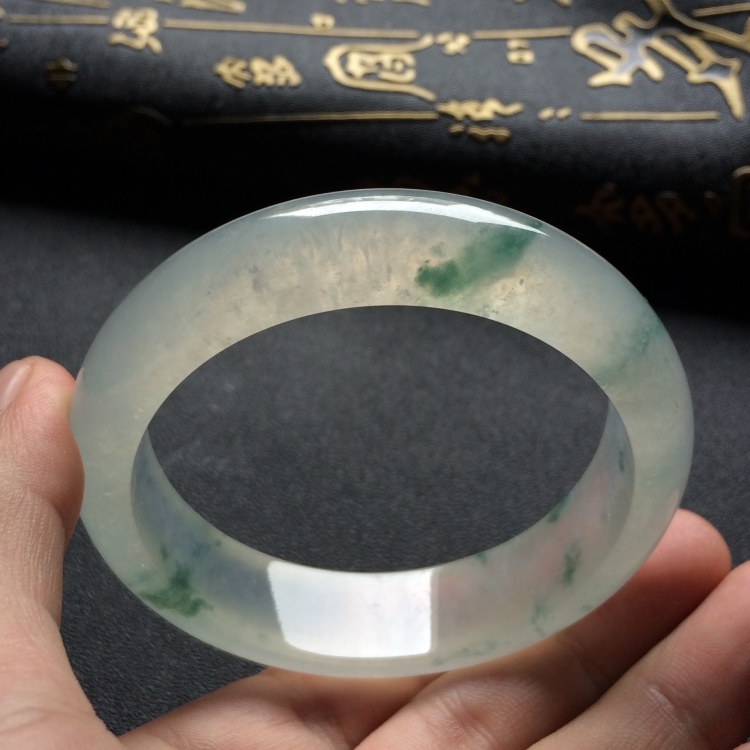 （超值推荐）冰种飘花手镯（58.6mm）