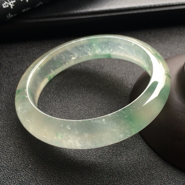 （超值推荐）冰种飘花手镯（53.4mm）