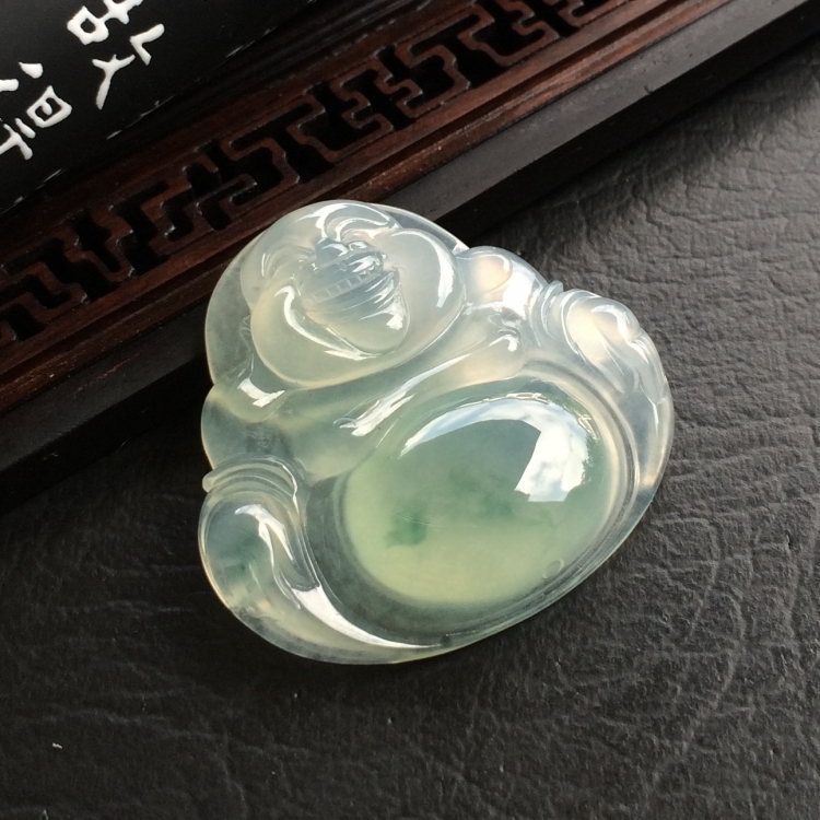 （超值推荐）冰种略飘花玉佛挂件
