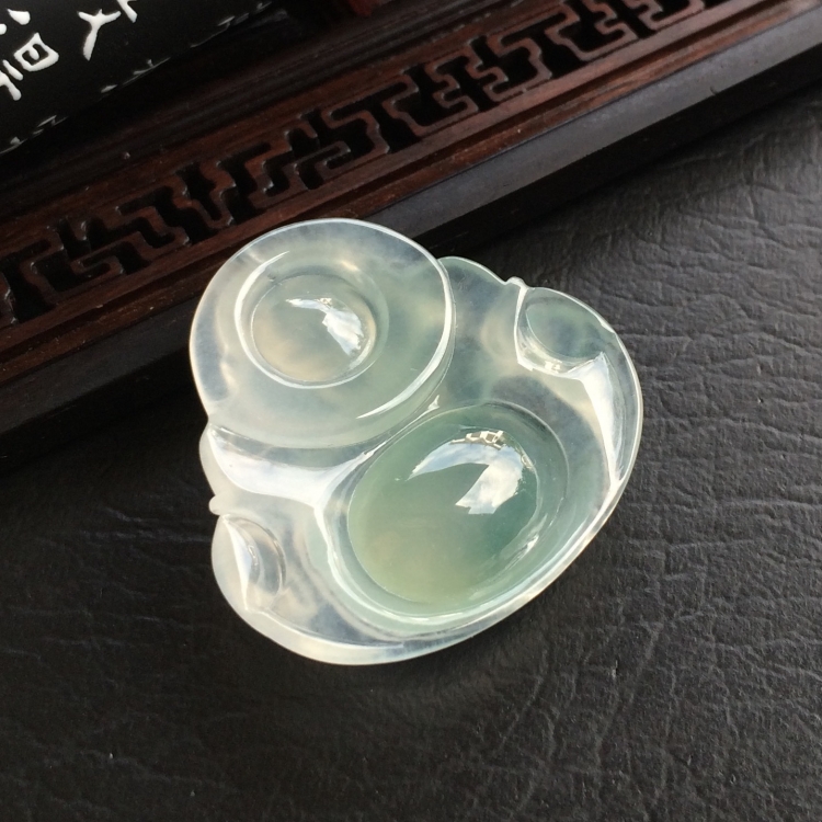 （超值推荐）冰种略飘花玉佛挂件
