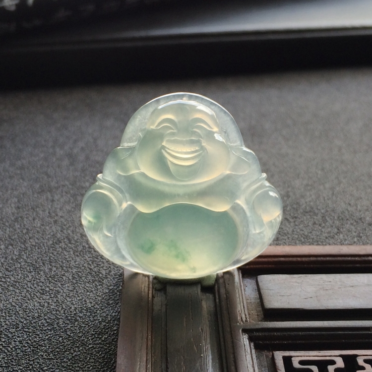 （超值推荐）冰种略飘花玉佛挂件