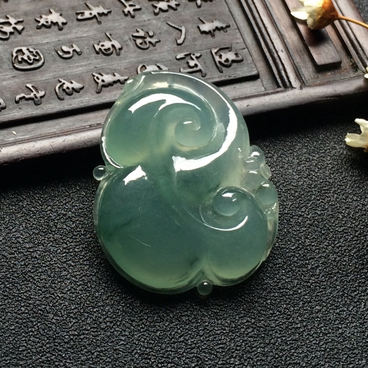 （超值推荐）冰种晴水略飘花如意挂件