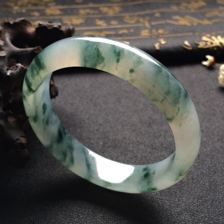（超值推荐）冰种飘花手镯（57.1mm）