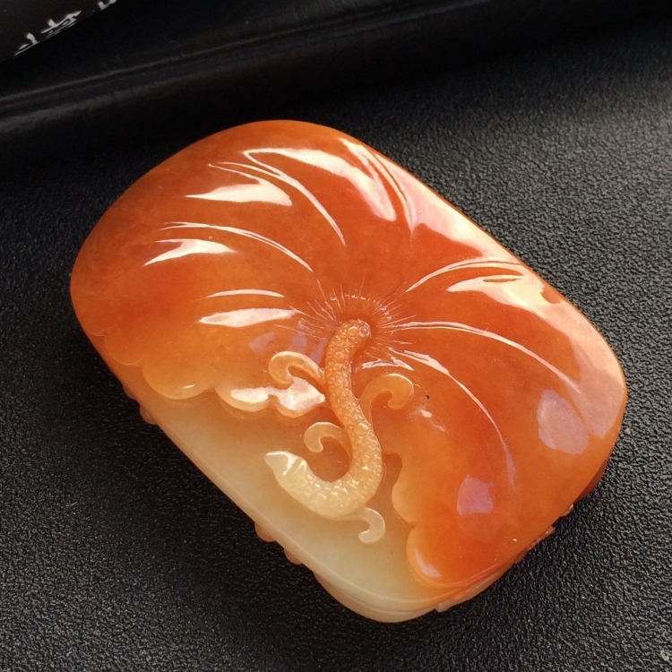 （超值推荐）糯冰种红黄翡年年有余挂件