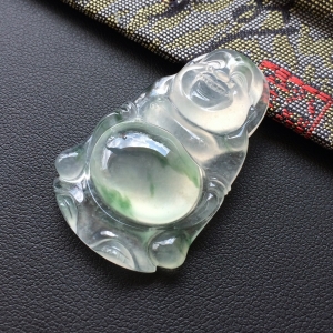 (超值推荐)冰种飘花站佛挂件