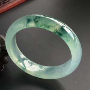 (超值推荐)冰种飘花手镯(53.4mm)