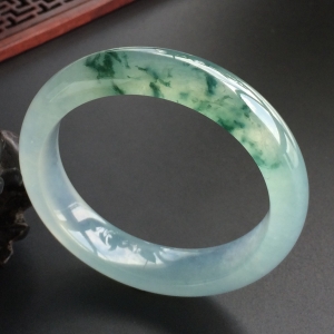(超值推荐)冰种飘花手镯(54.5mm)