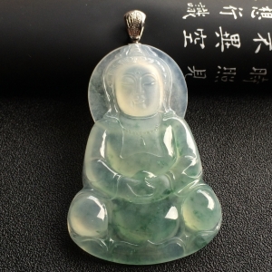（超值推荐）冰种飘花观音挂件