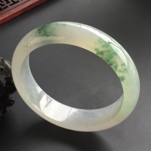 (超值推荐)糯冰种飘花手镯(58.6mm)