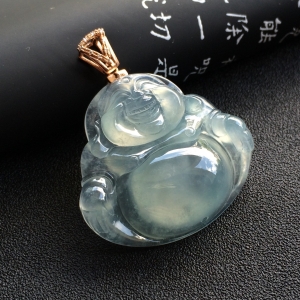 （超值推荐）冰种淡紫罗兰玉佛挂件